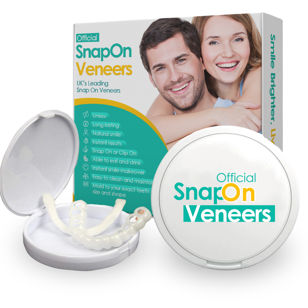 Instant Clip On False Fake Denture Veneers Snap On Teeth Missing Tooth Gap Filler DP7